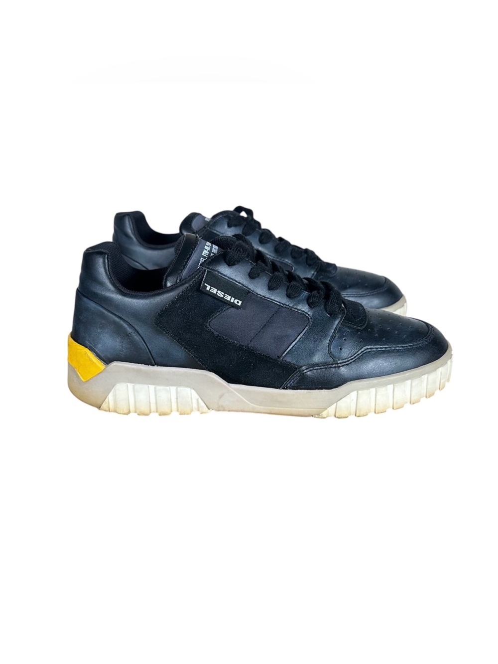 DIESEL VINTAGE S-RUA Low 90 Leather & Suede Sneakers
